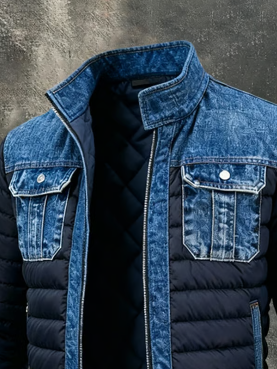 Maison | Giacca ibrida trapuntata in denim