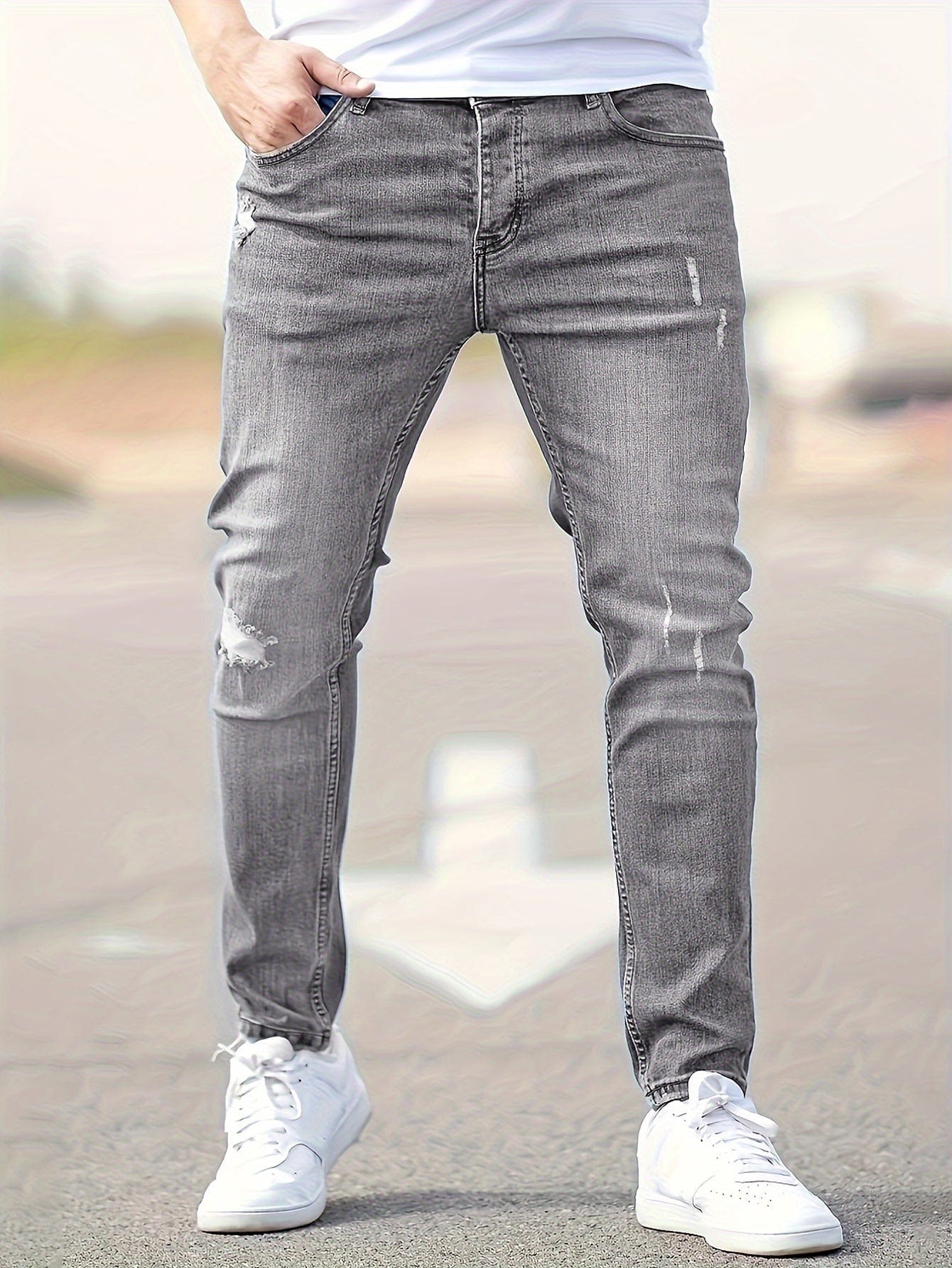 Alex | Jeans slim strappati di tendenza