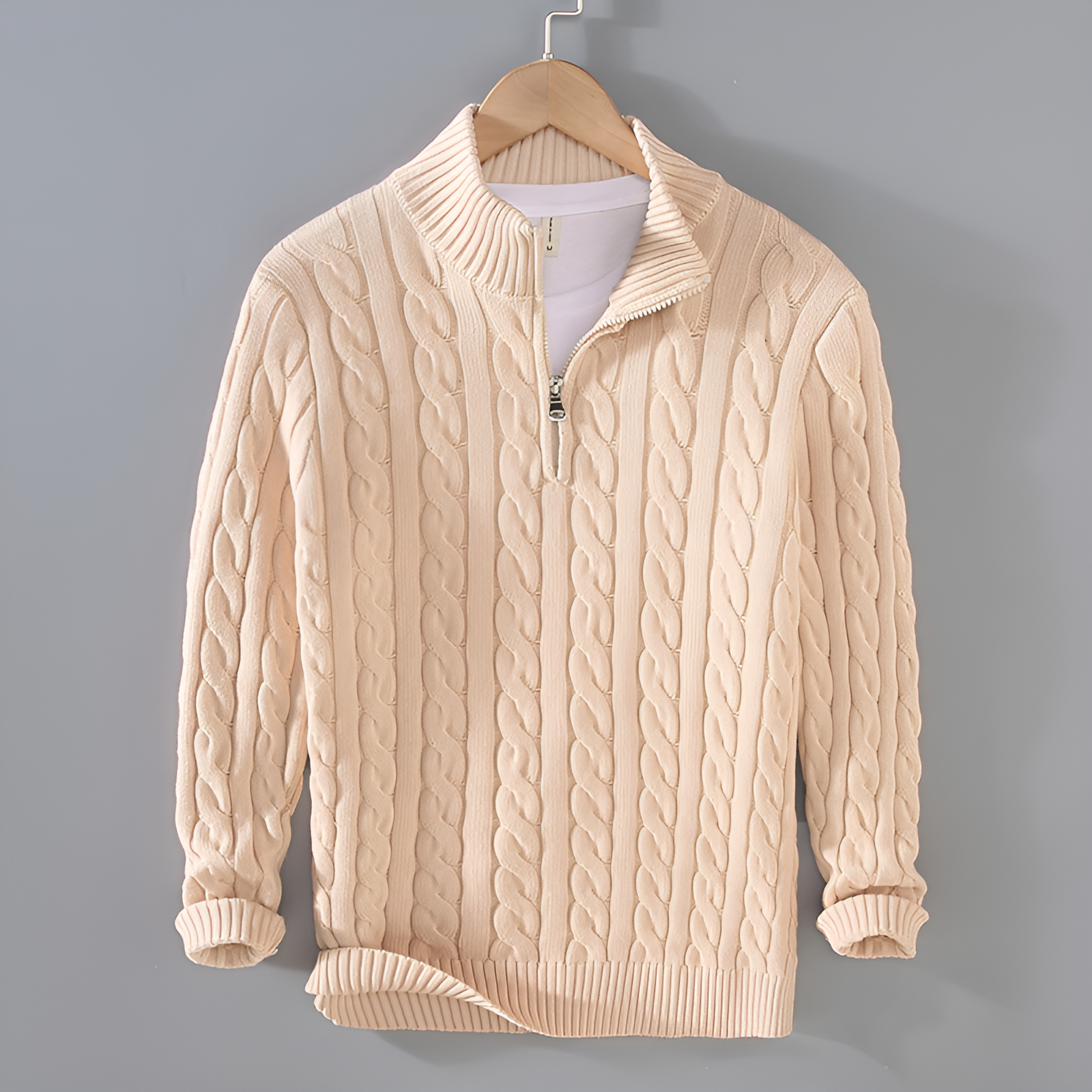 Anthony | Pullover torciglione mezza zip