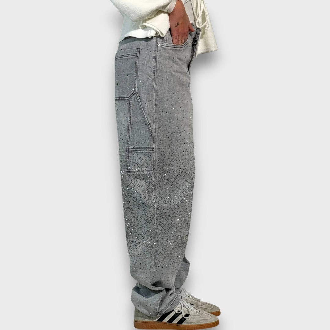 Nolene – Jeans con finitura scintillante e carattere urbano