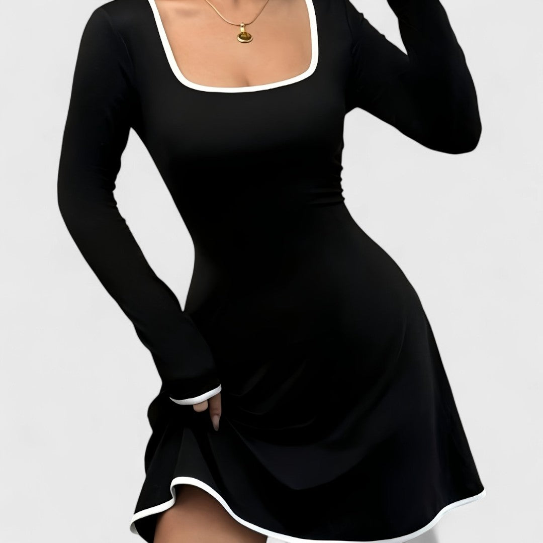 Antonia - Abito elegante a maniche lunghe svasato