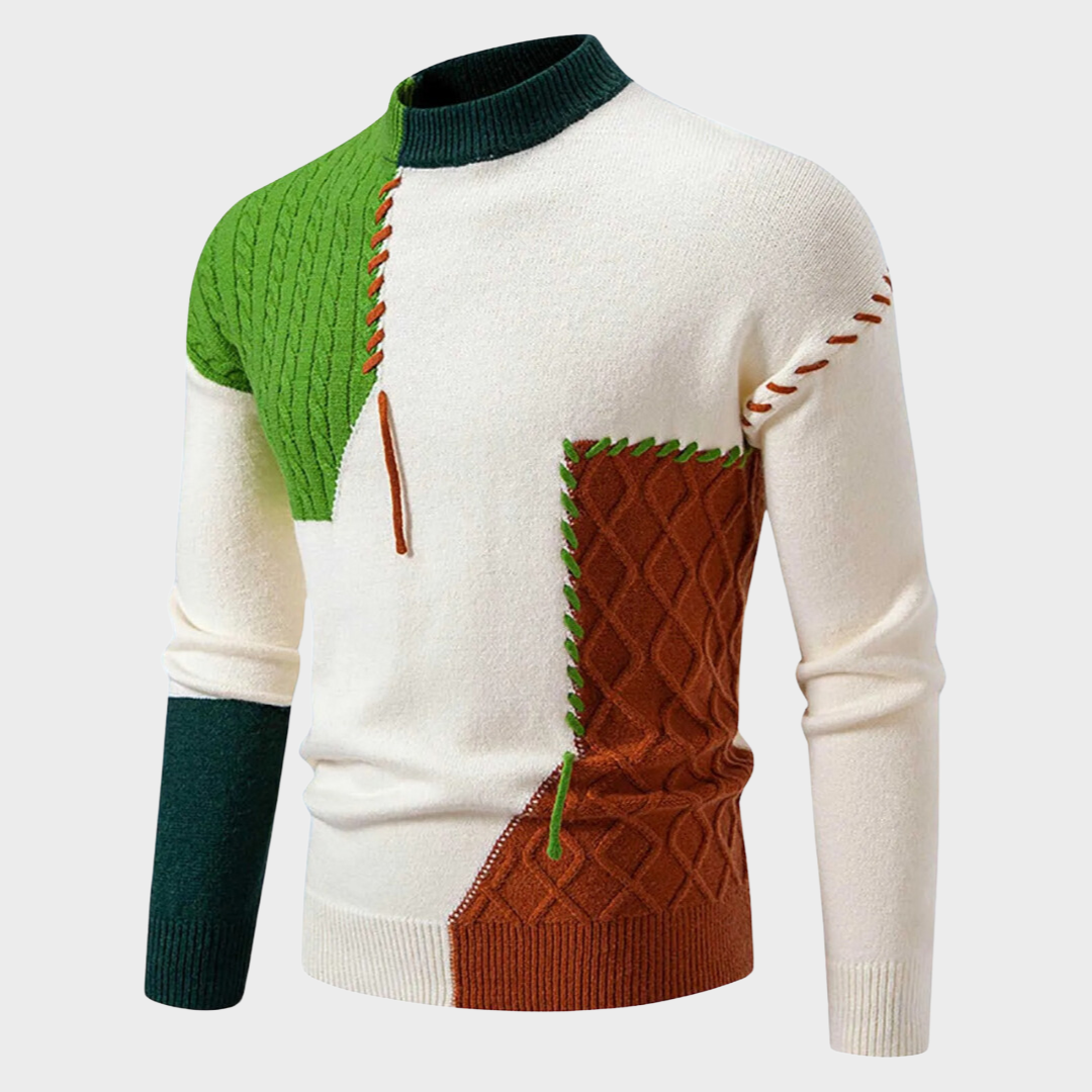Ian | Maglione elegante a blocchi