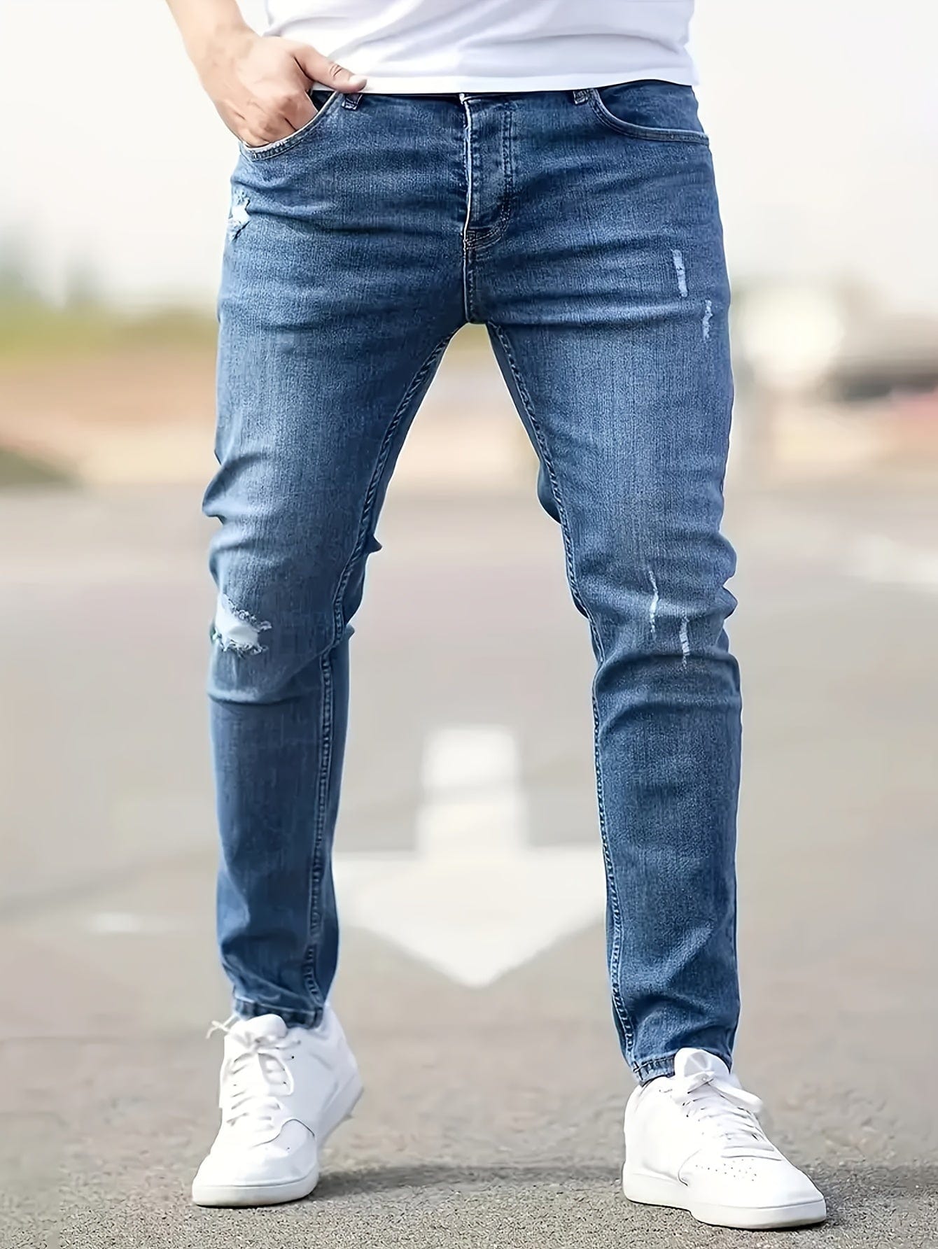 Alex | Jeans slim strappati di tendenza