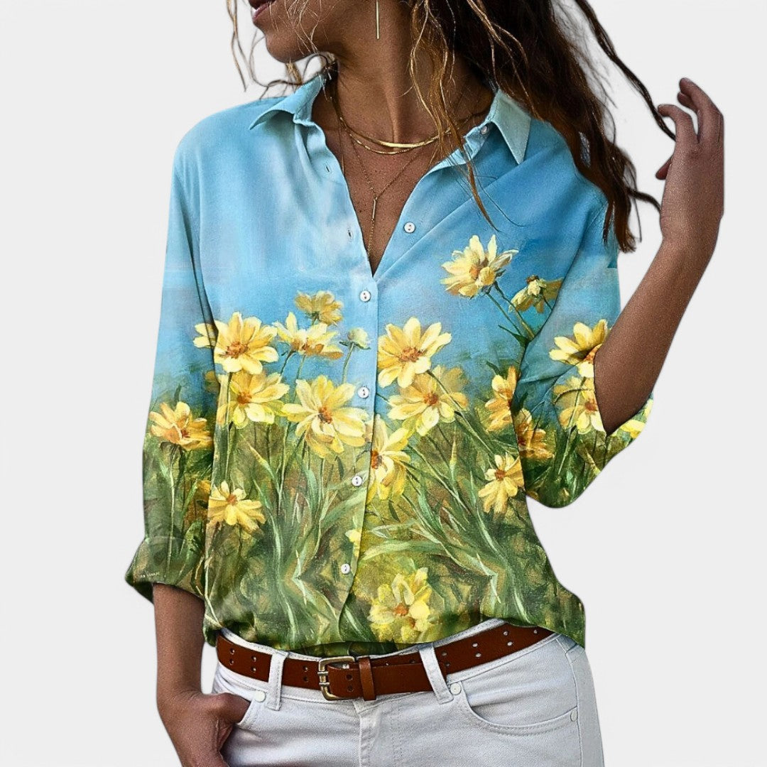 Tess | Camicetta da donna con maniche lunghe e stampa elegante