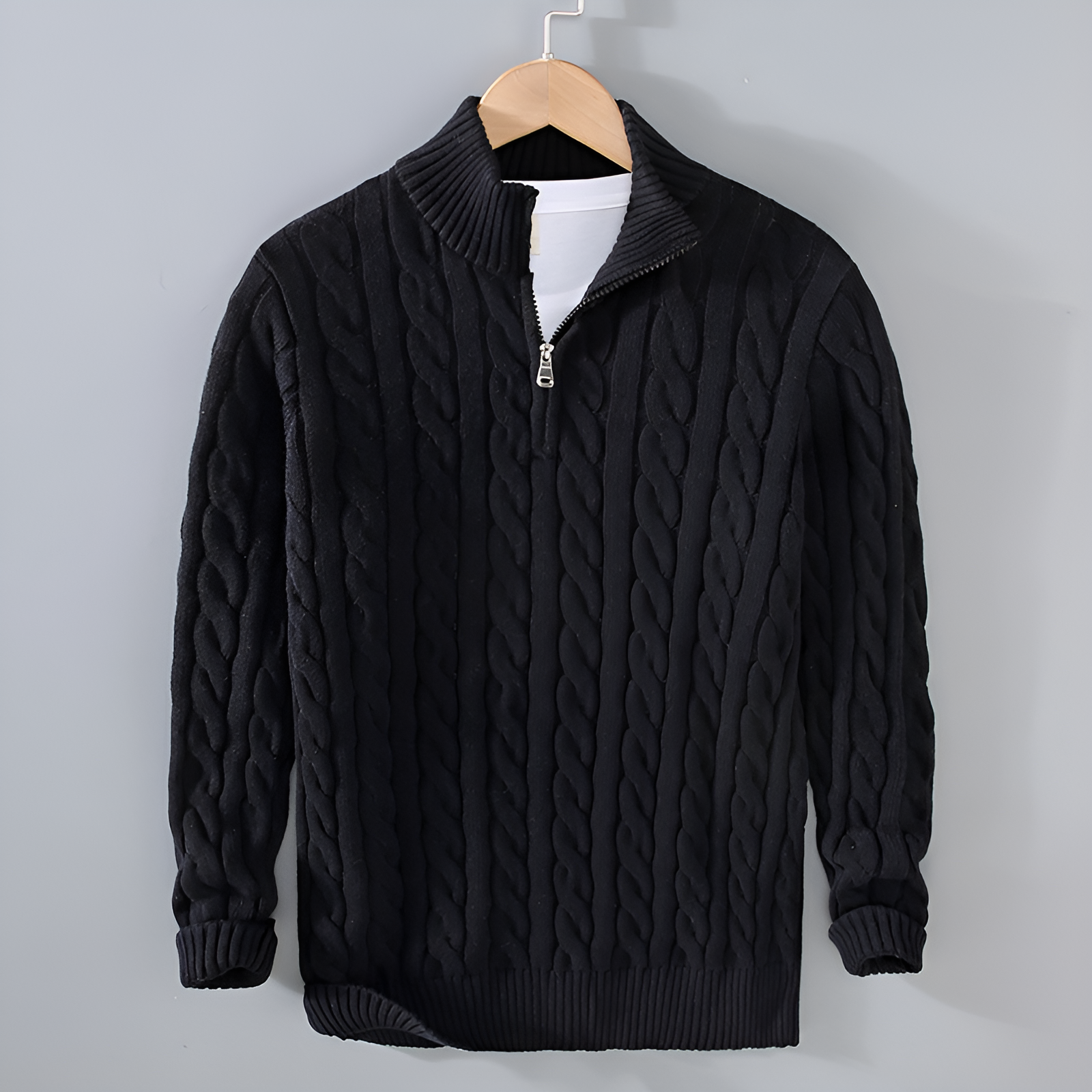 Anthony | Pullover torciglione mezza zip
