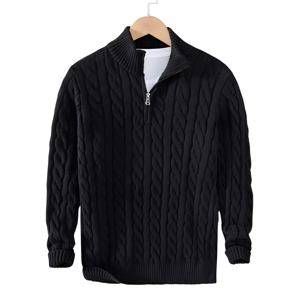 Anthony | Pullover torciglione mezza zip