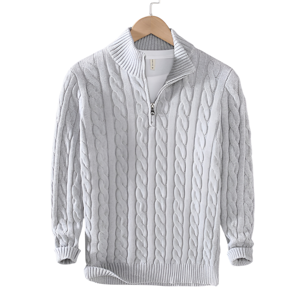 Anthony | Pullover torciglione mezza zip