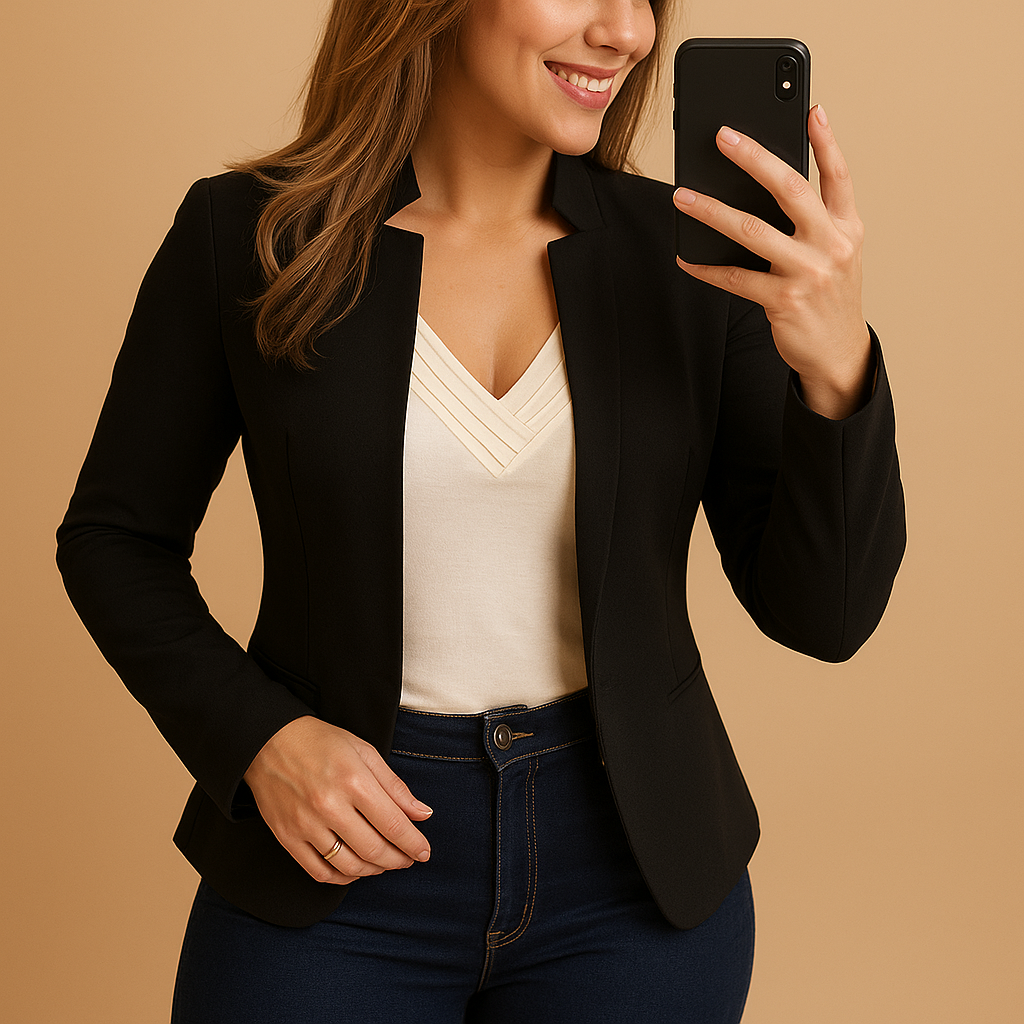 Blazer leggero con colletto a revers per donne | Karlijn