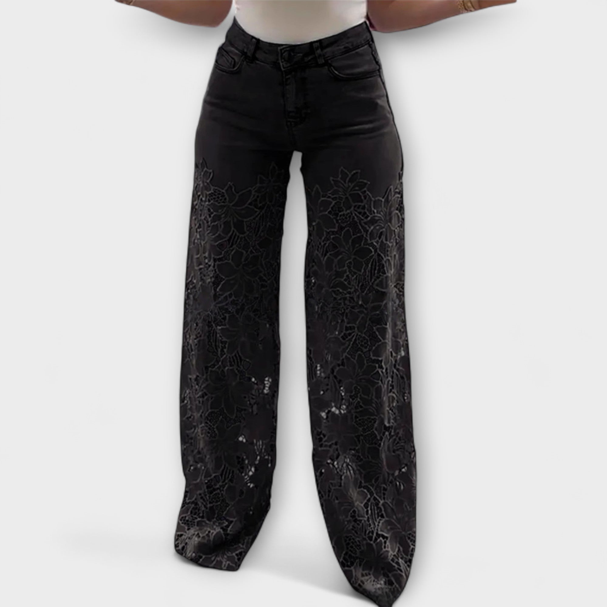 Jeans Trendy in Pizzo Patchwork